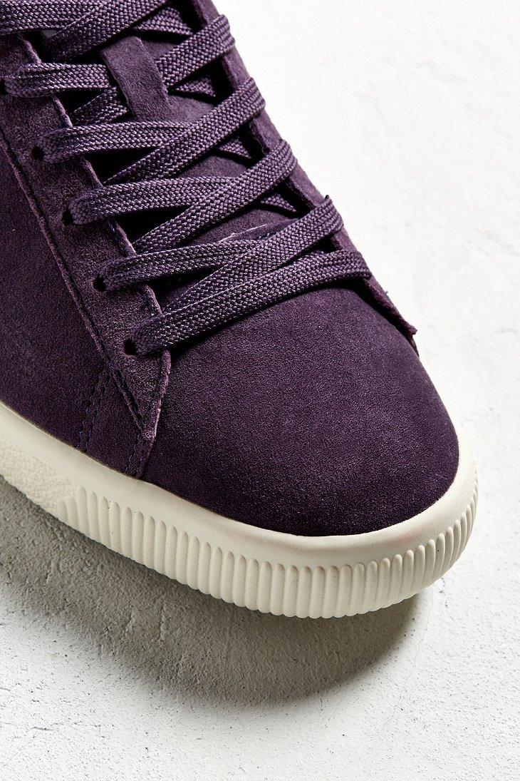 PUMA Suede Clyde Premium Core Sneaker in Purple for Men | Lyst
