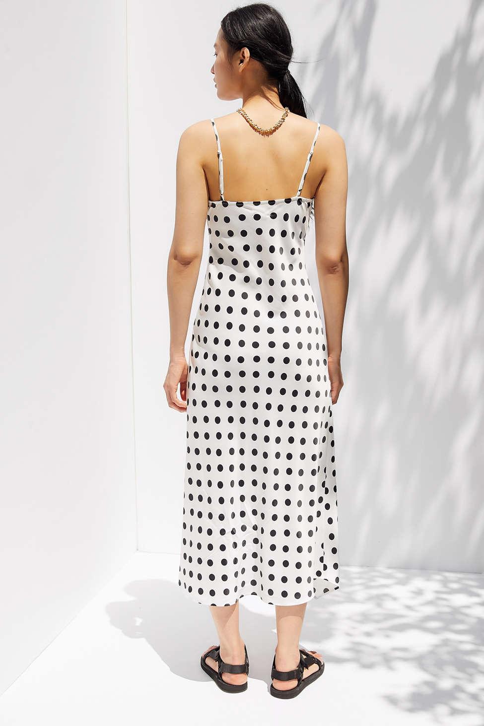 uo kelly surplice midi slip dress