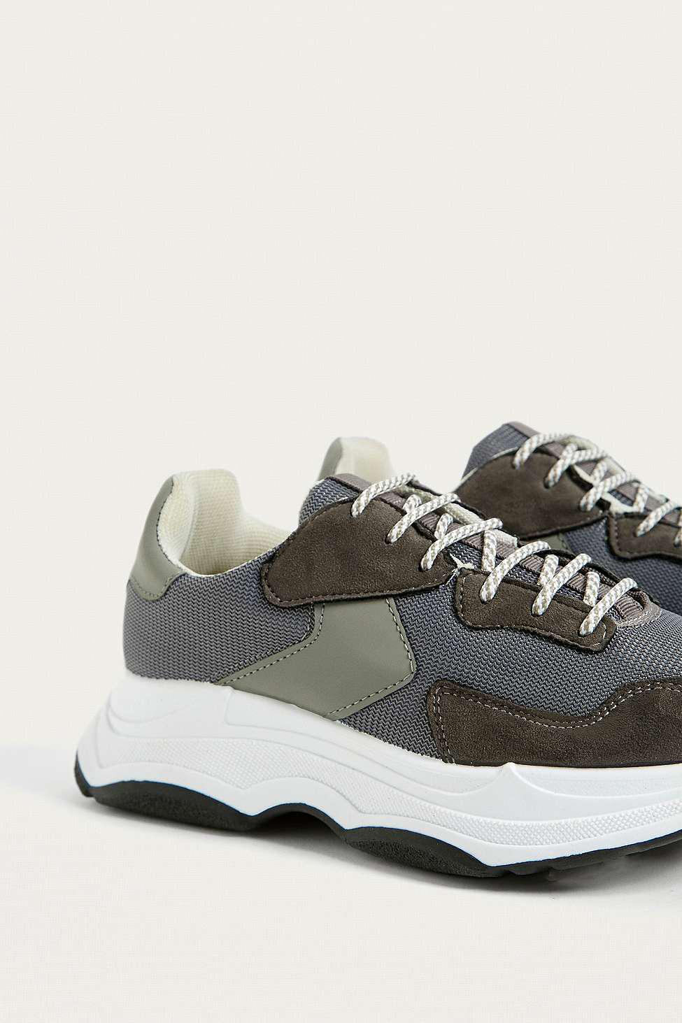 Urban Outfitters Rubber Uo Track Chunky Trainers in Grey (Grey) - Lyst