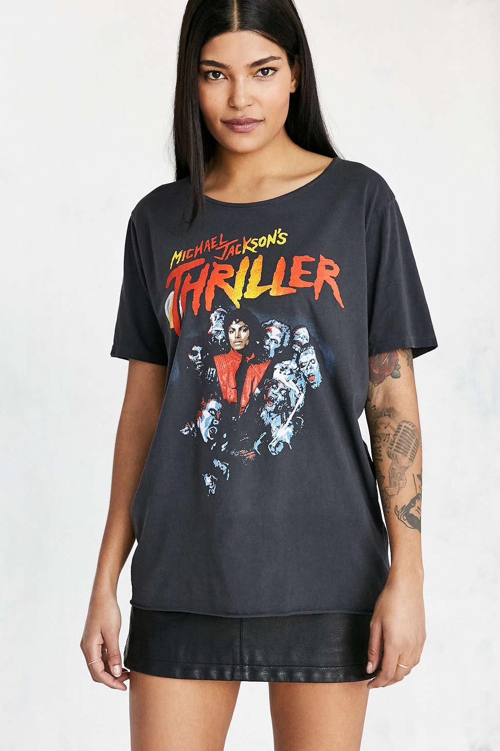 Urban Outfitters Michael Jackson Thriller Tee in Black | Lyst