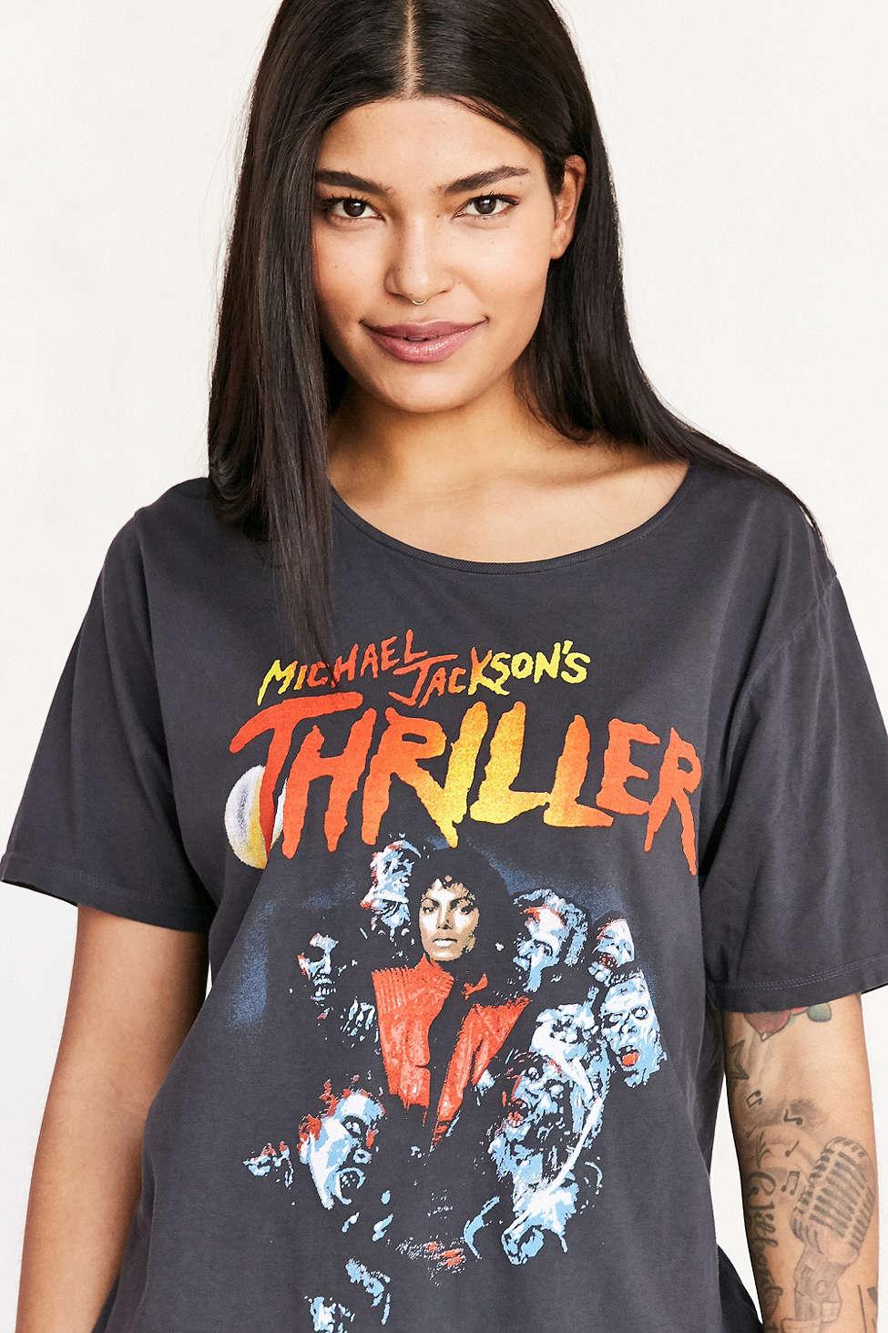 Urban Outfitters Cotton Michael Jackson Thriller Tee in Black - Lyst