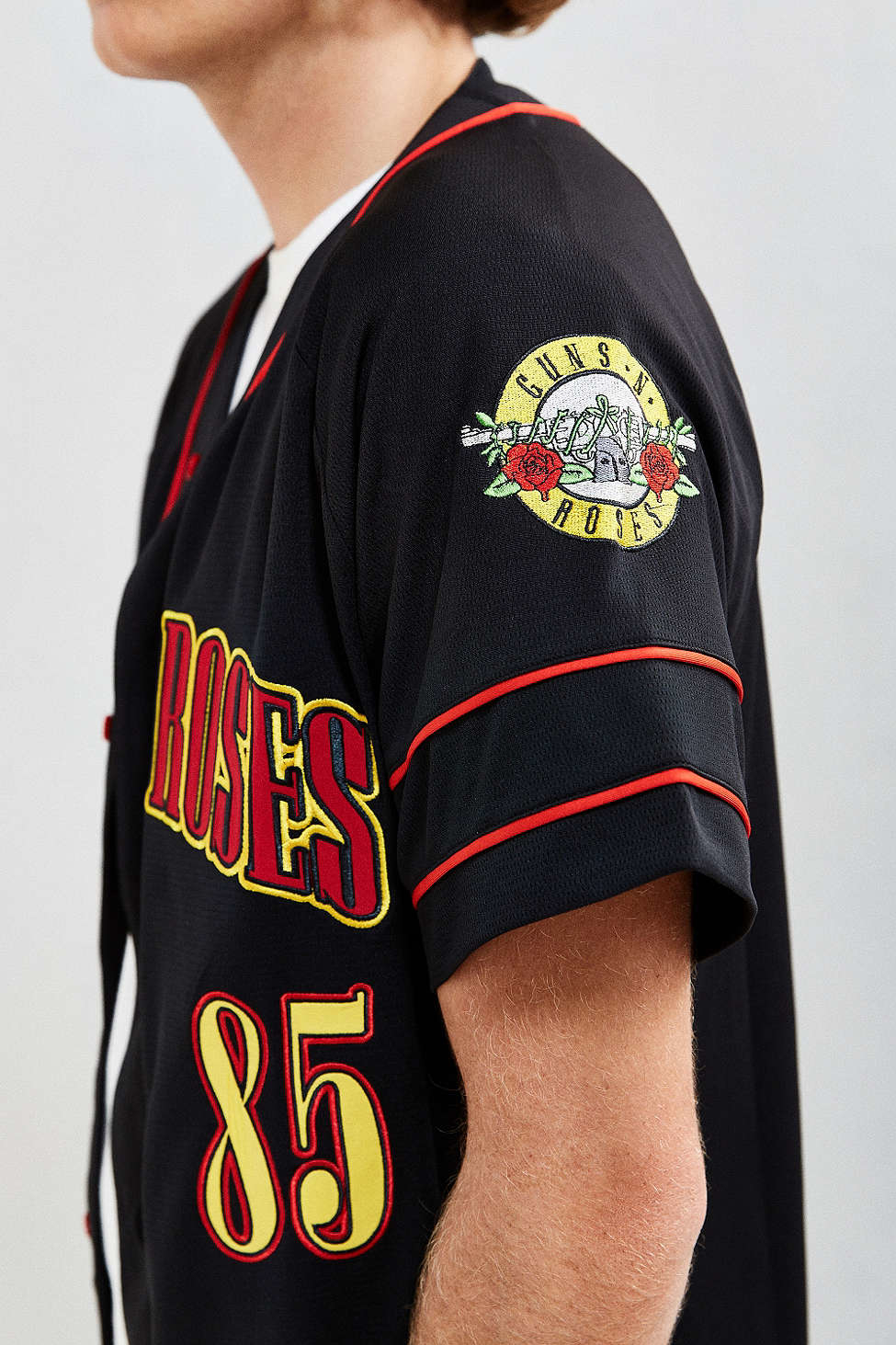 Urban Outfitters Synthetic Guns N' Roses Baseball Jersey in Black for