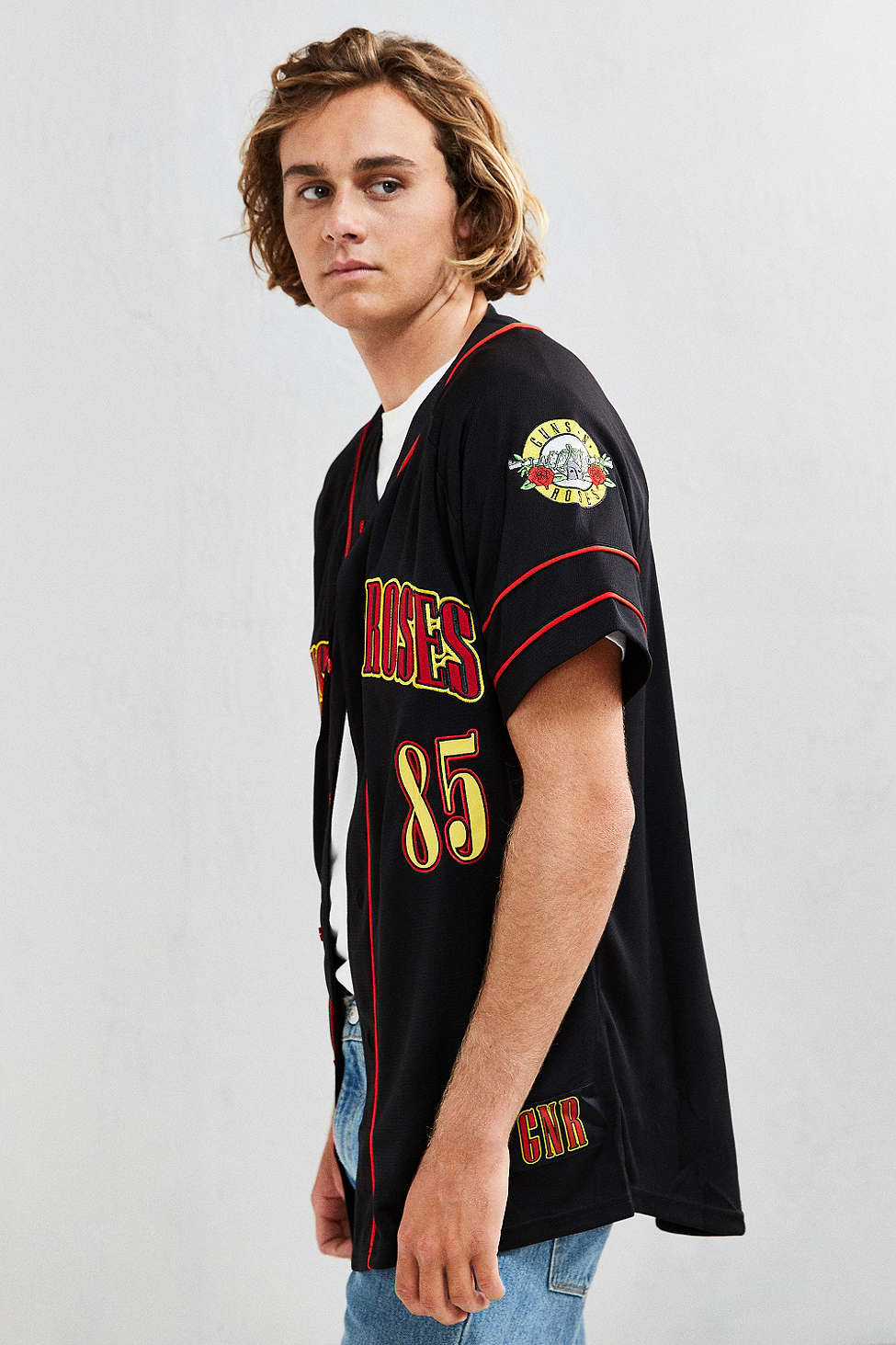 Urban Outfitters Guns N' Roses Baseball Jersey in Black for Men | Lyst