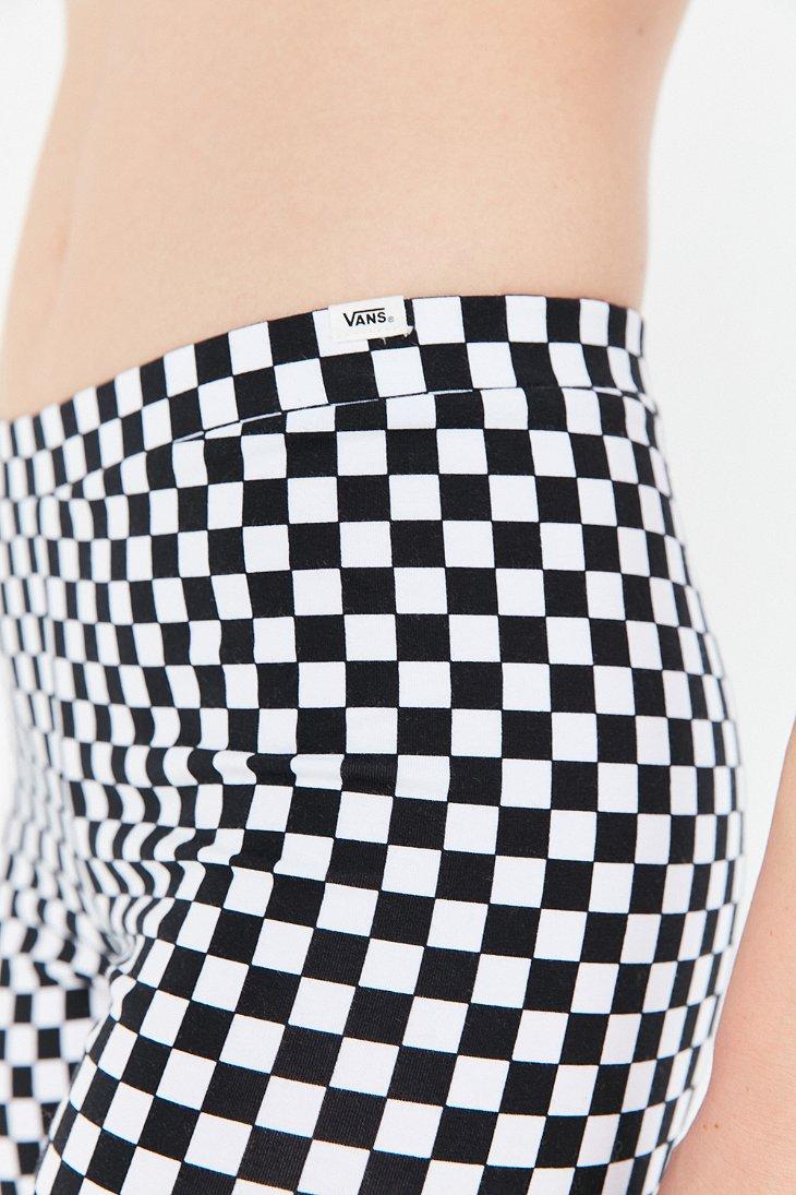 vans checkerboard biker shorts