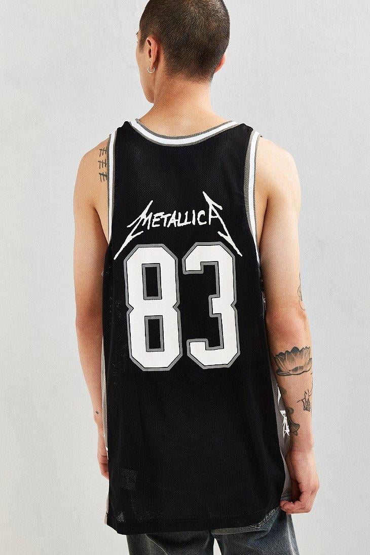 Urban Outfitters Synthetic Metallica Basketball Jersey in Black for Men ...