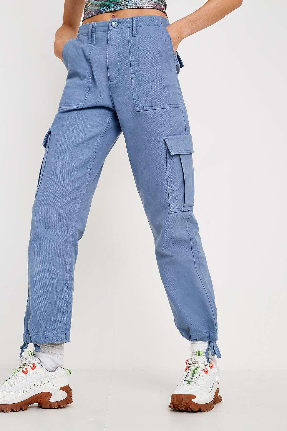 light blue cargo trousers