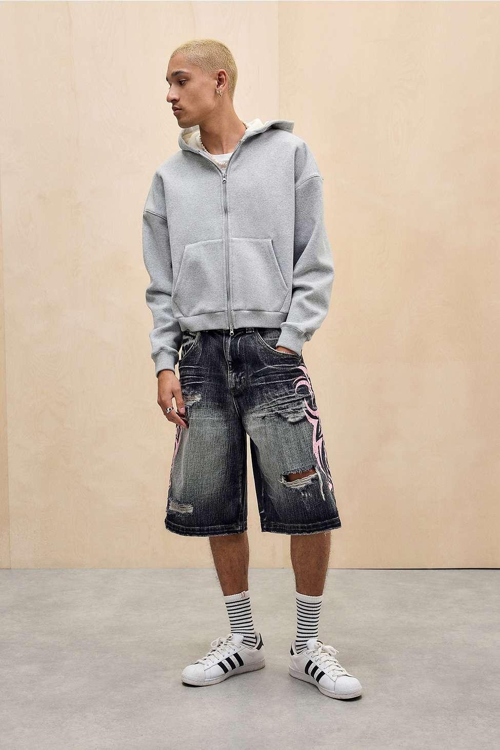 Jaded London Pink Blade Colossus Jorts in Natural for Men