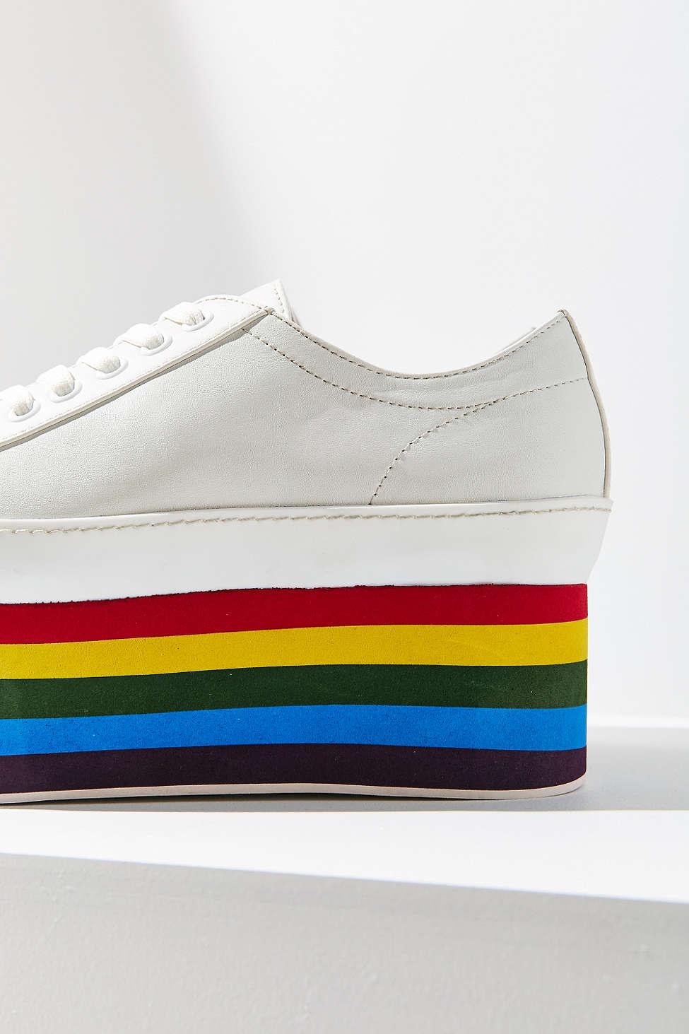 rainbow platform shoes