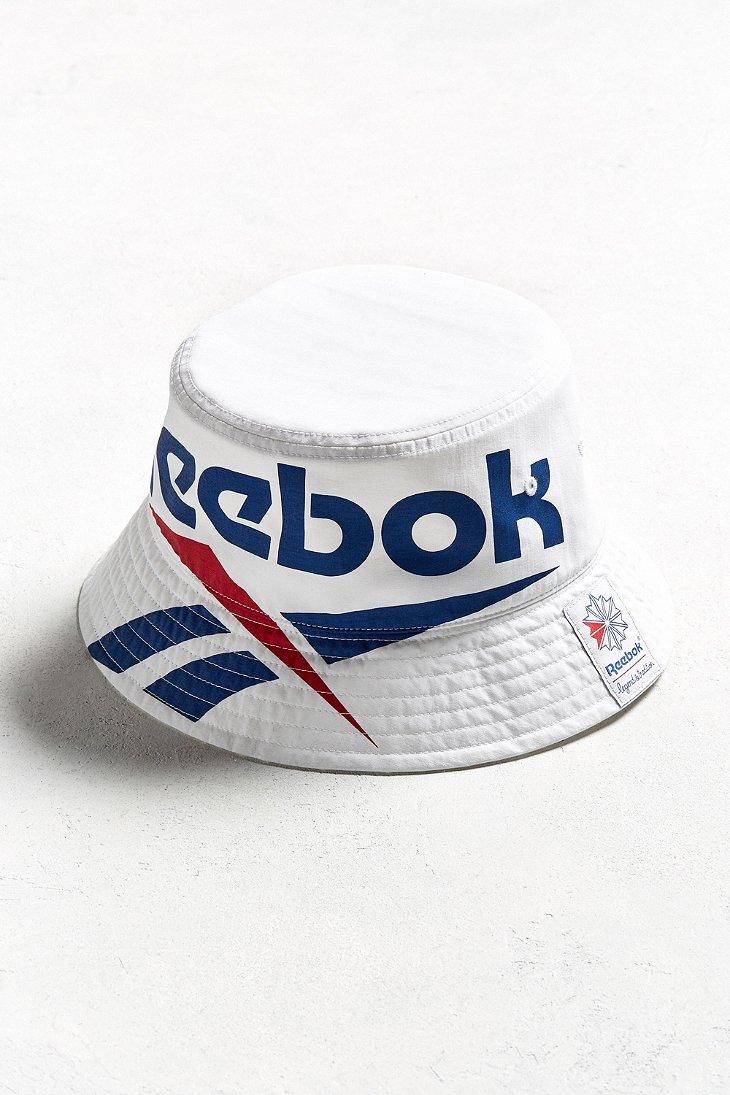 Reebok Synthetic Vector Bucket Hat in White for Men | Lyst