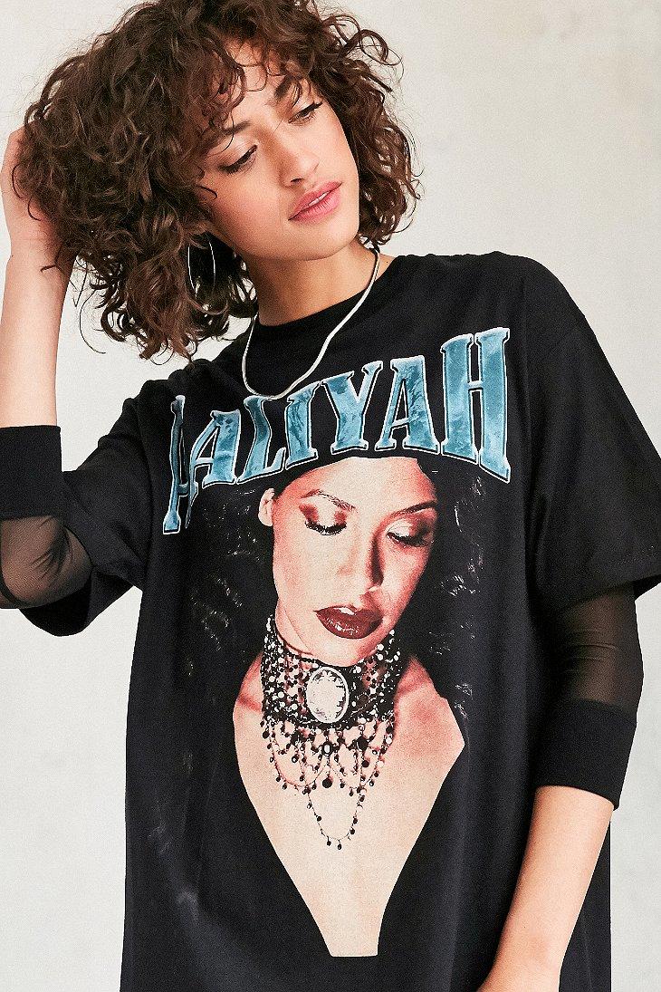 Urban Outfitters Cotton Aaliyah Tee in Black - Lyst