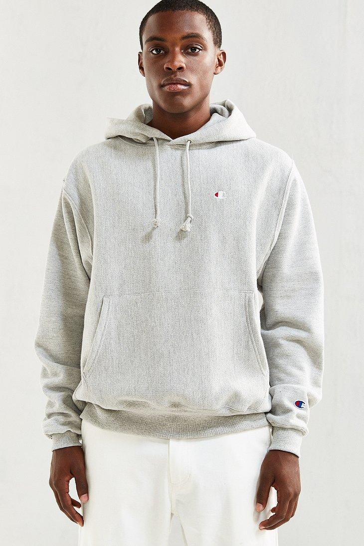 reverse weave grey champion hoodie