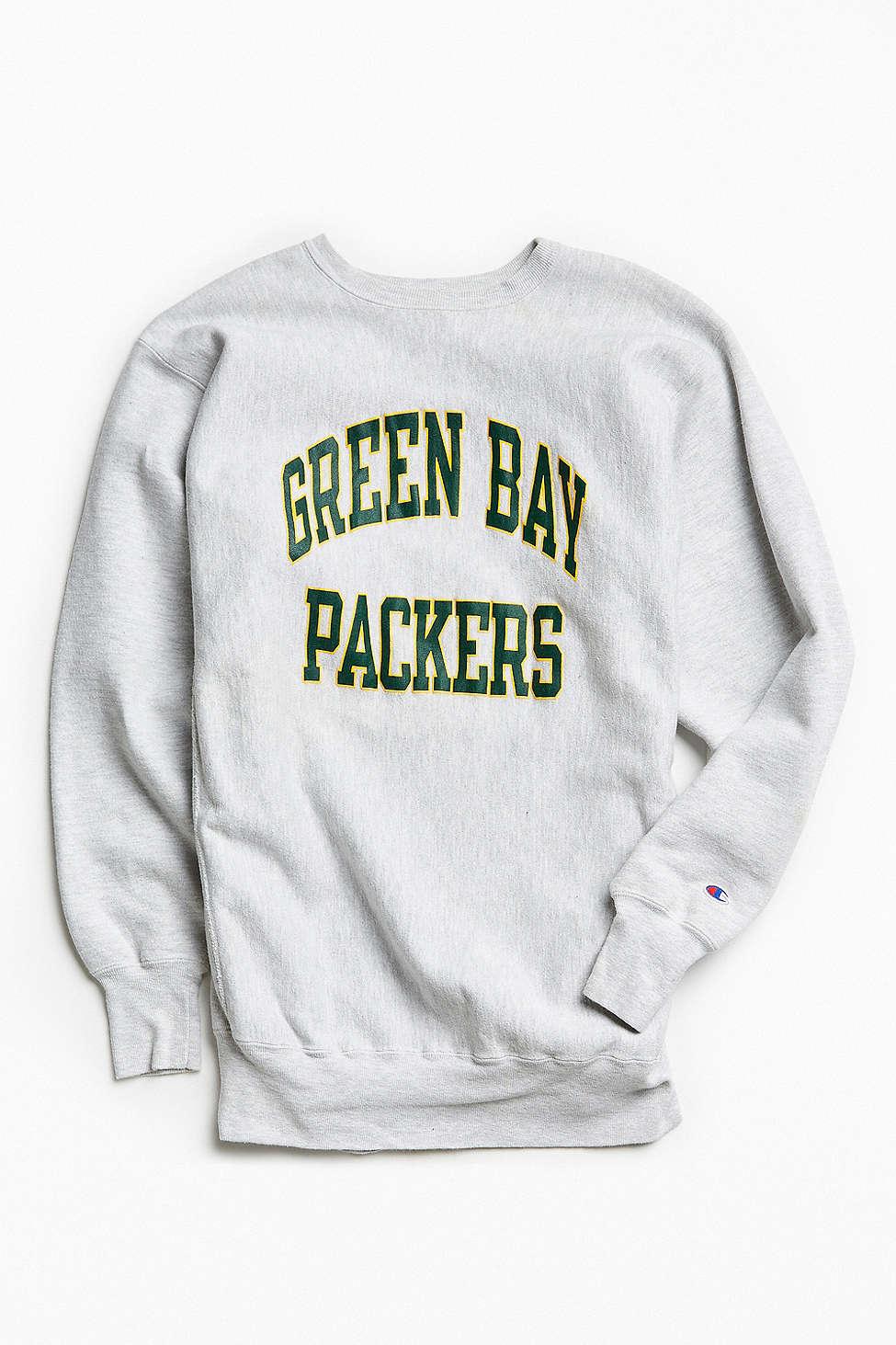 Urban Outfitters Vintage Champion Green Bay Packers Crew Neck Sweatshirt in  Gray for Men