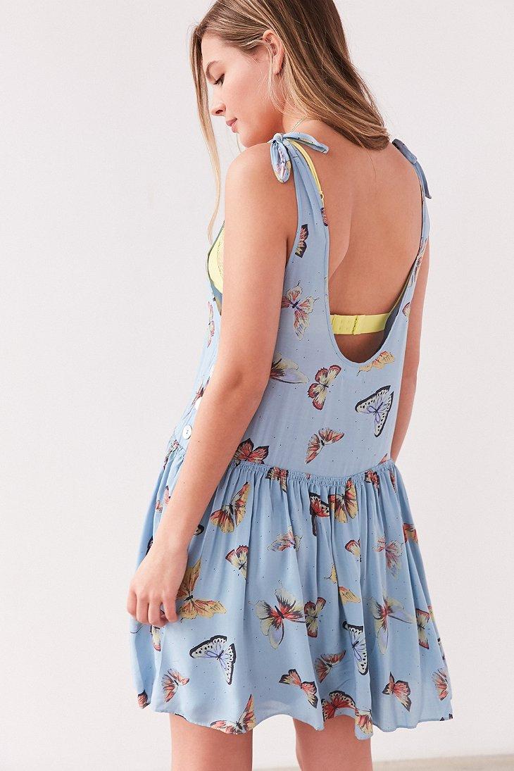 tie shoulder babydoll dress