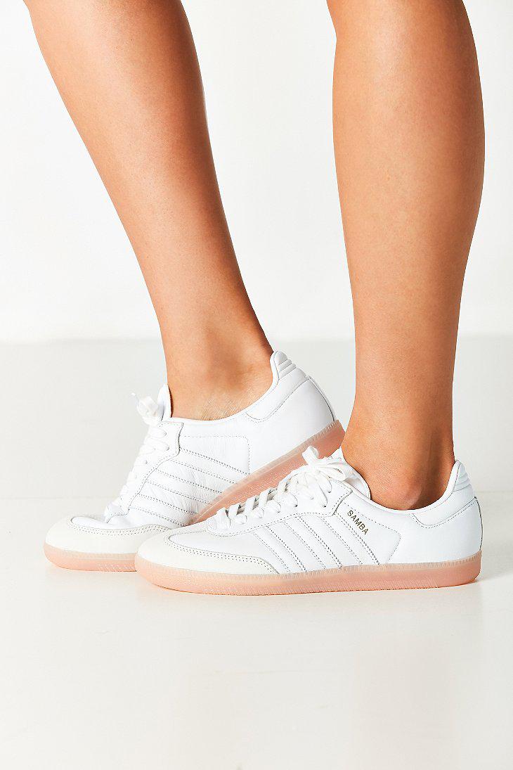 adidas Originals Originals Samba Pink Sole Sneaker in White | Lyst