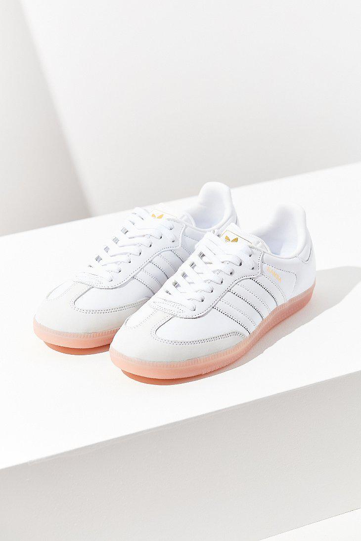 adidas Originals Originals Samba Pink Sole Sneaker in White | Lyst