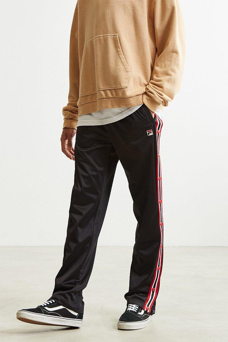 Fila Synthetic + Uo Tearaway Track Pant in Black for Men | Lyst