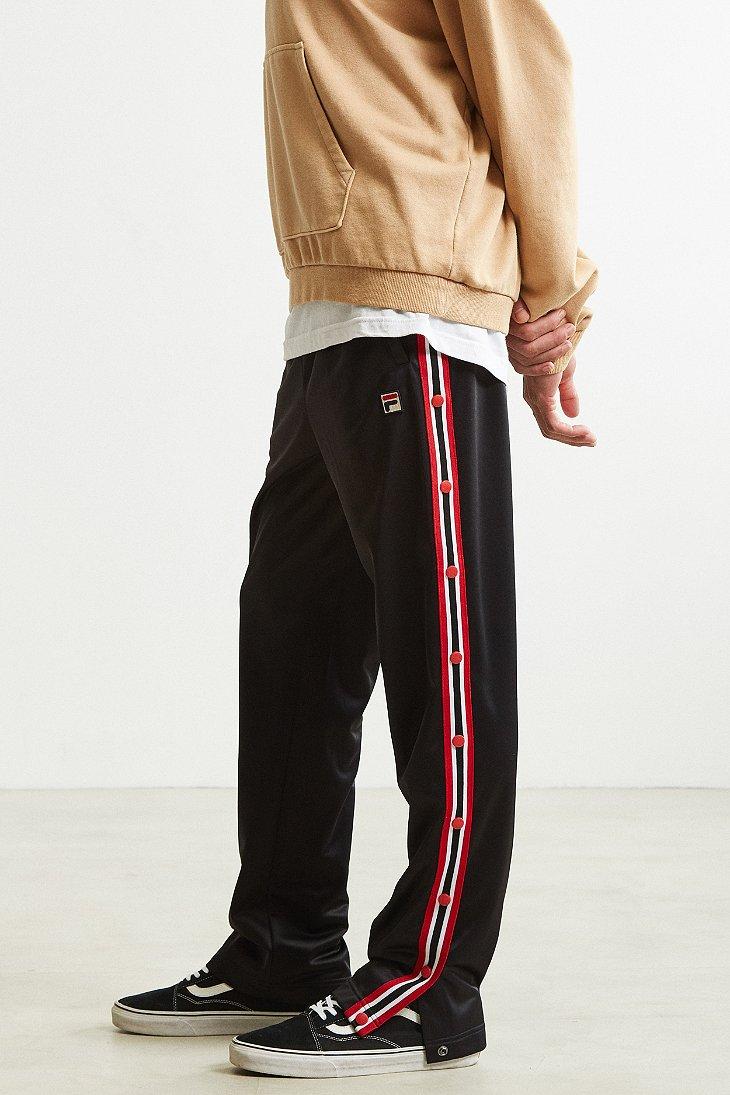 Fila Synthetic + Uo Tearaway Track Pant in Black for Men | Lyst