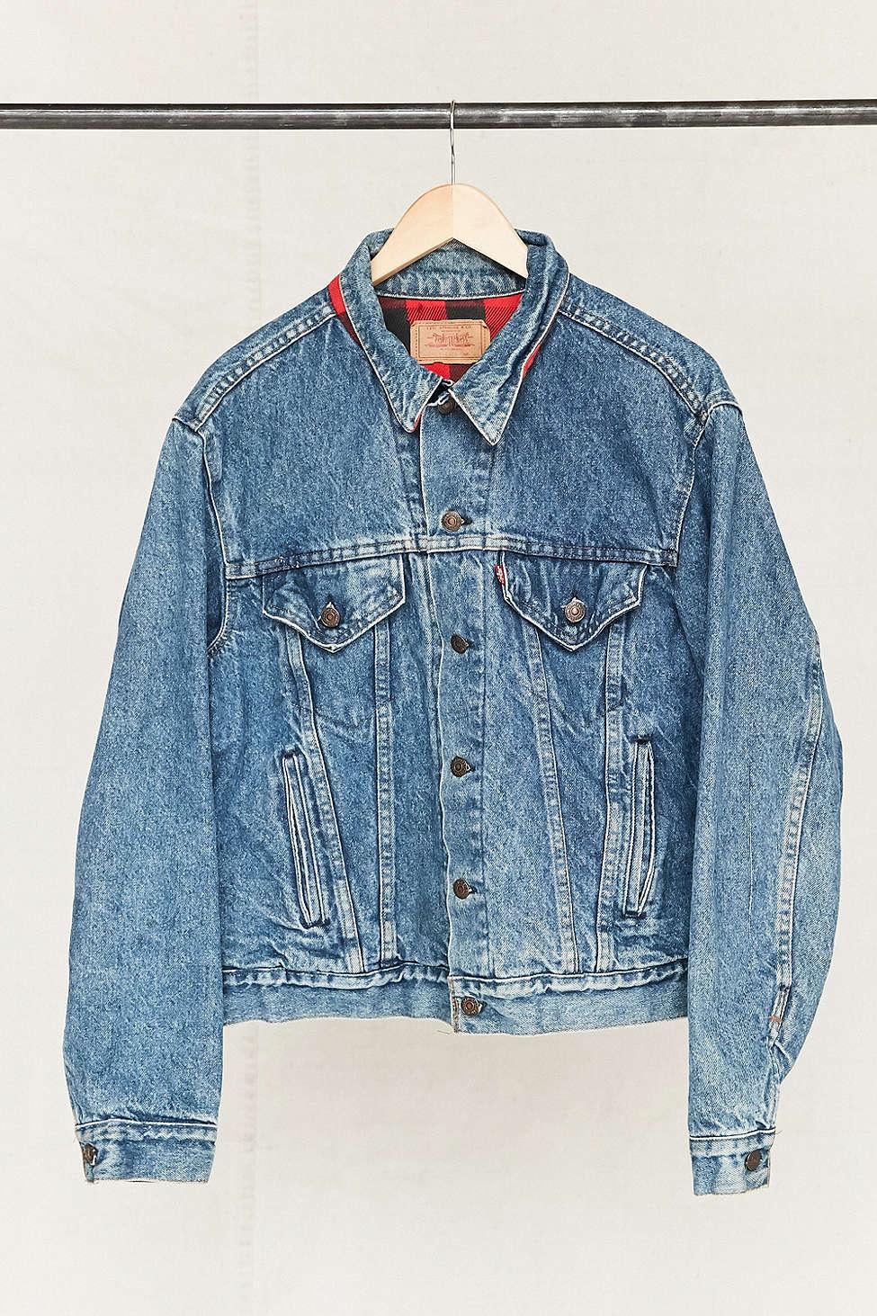 Sale > flannel lined levi jacket > in stock