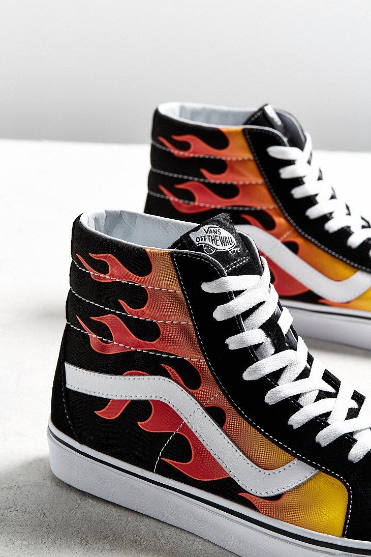 vans sk8 hi reissue flame