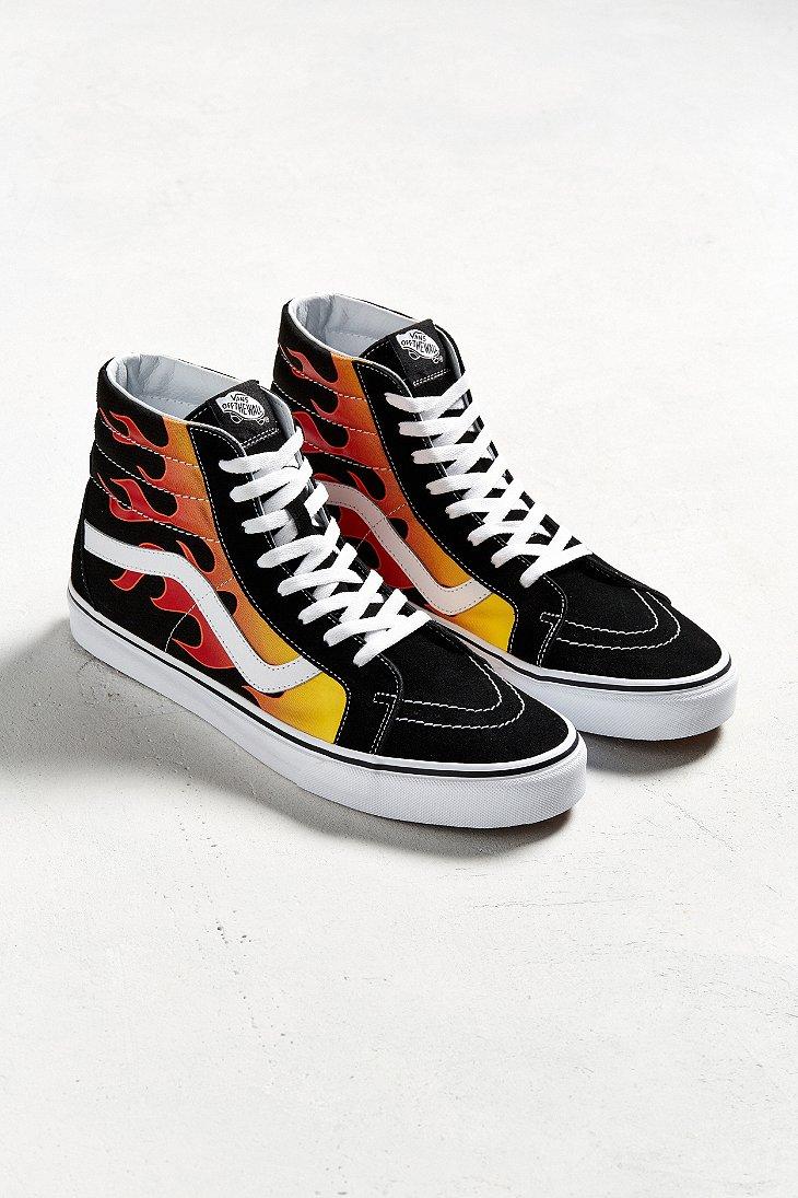 vans flames high top