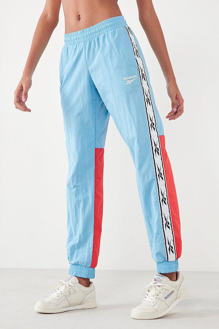 reebok blue track pants
