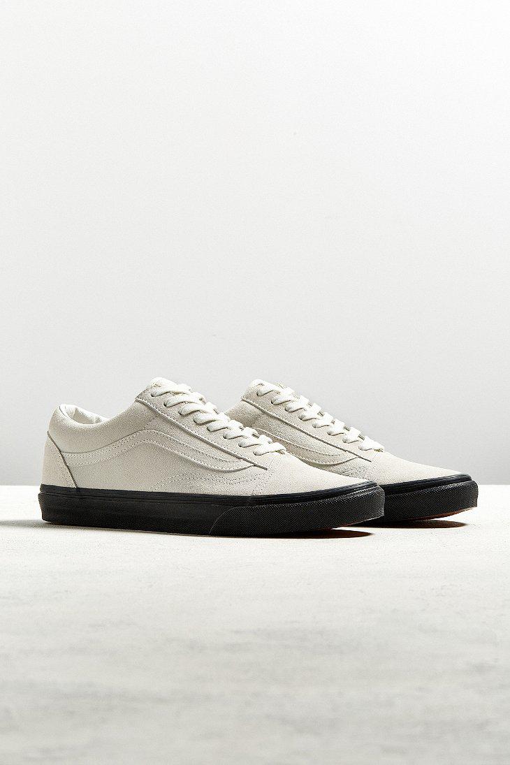 black vans with white bottom