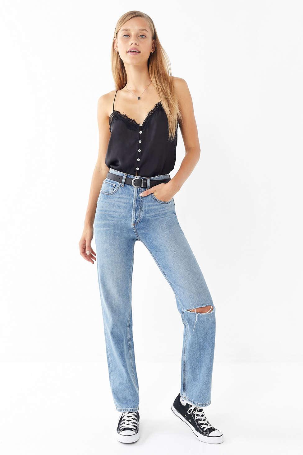 BDG High-rise Relaxed Straight Jean in Blue | Lyst