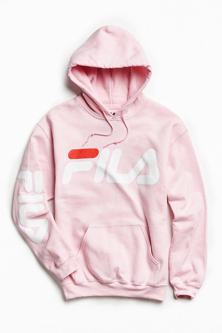 Fila Fila Script Hoodie Sweatshirt in Pink for Men - Lyst