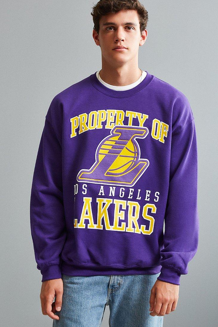 Urban Outfitters Cotton Los Angeles Lakers Crew Neck Sweatshirt in