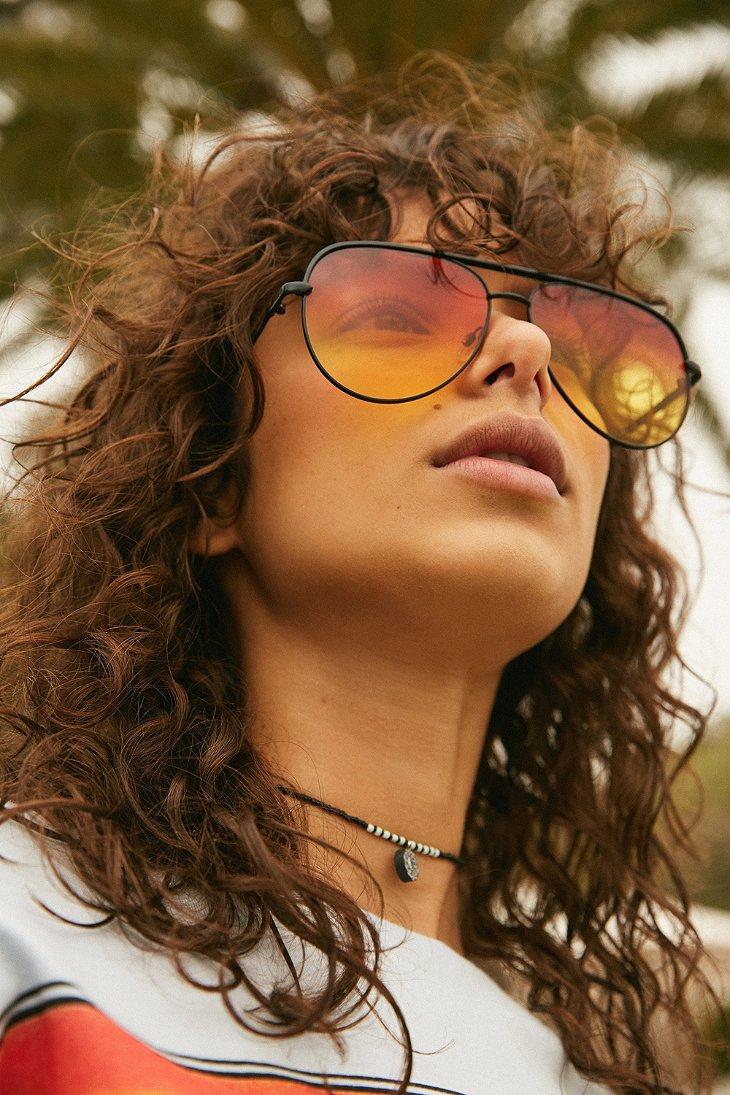 Quay X Desi Perkins Sahara Aviator Sunglasses in Orange Lyst