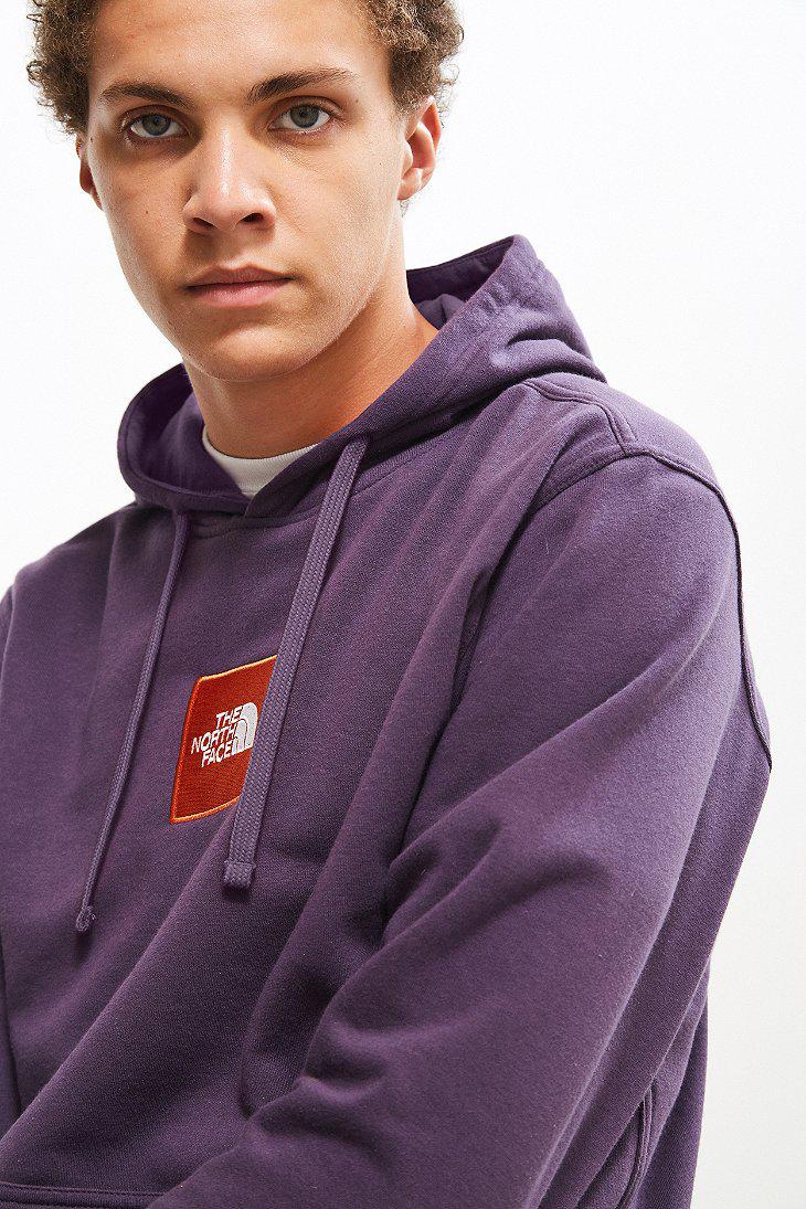 the north face embroidered box logo hoodie sweatshirt