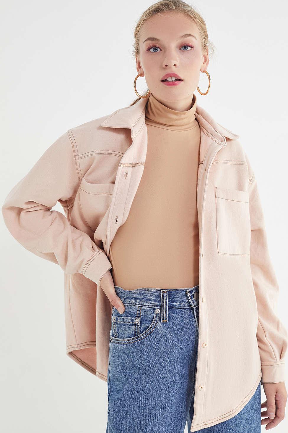 fleece button down