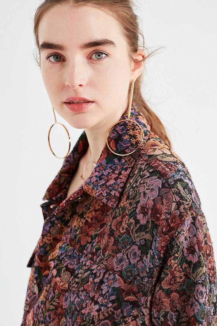 bdg floral jacquard trucker jacket