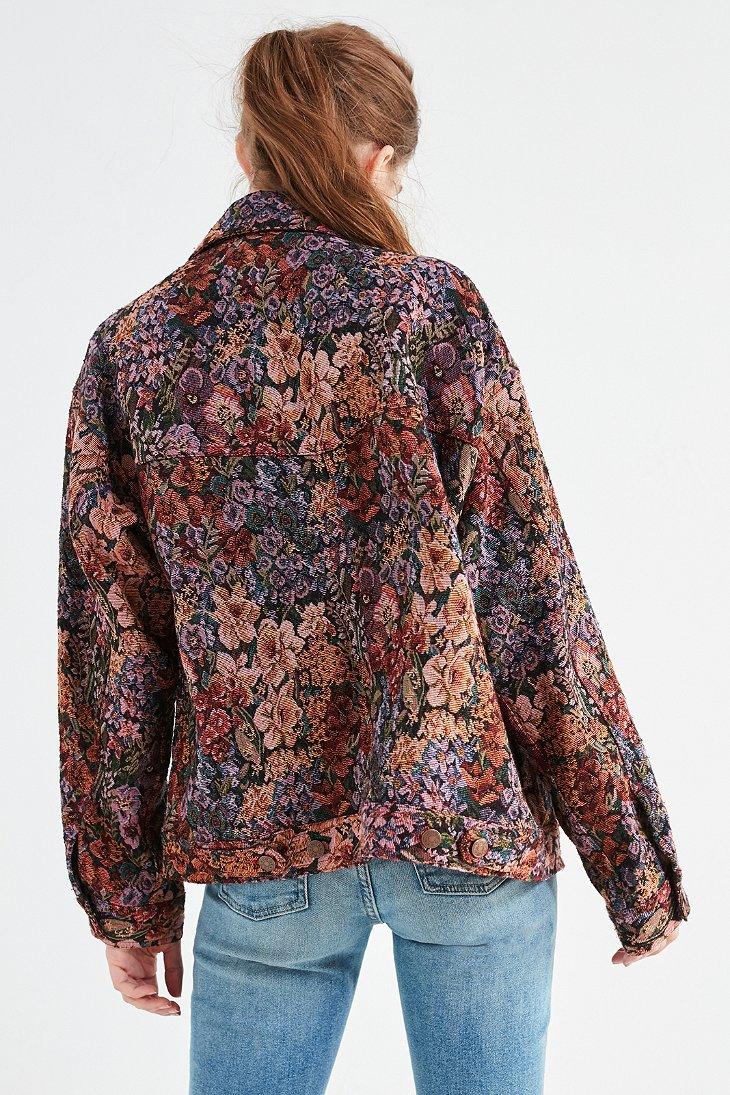 bdg floral jacquard trucker jacket
