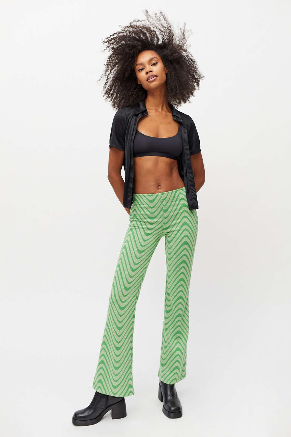 Urban Outfitters Uo Bryn Pull On Flare Pant in Green | Lyst