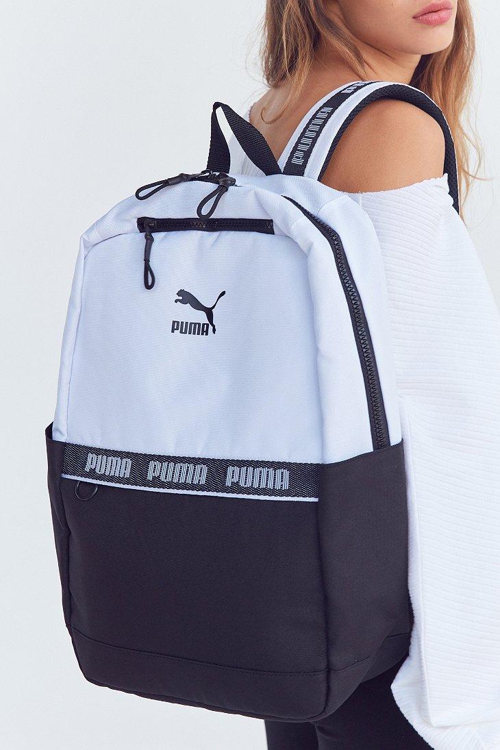 PUMA Canvas Linear Backpack in Blue Lyst