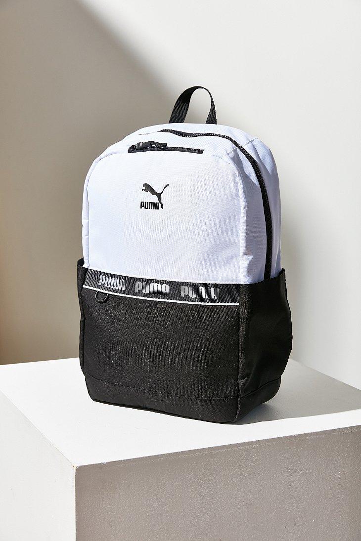 PUMA Canvas Linear Backpack in Blue Lyst