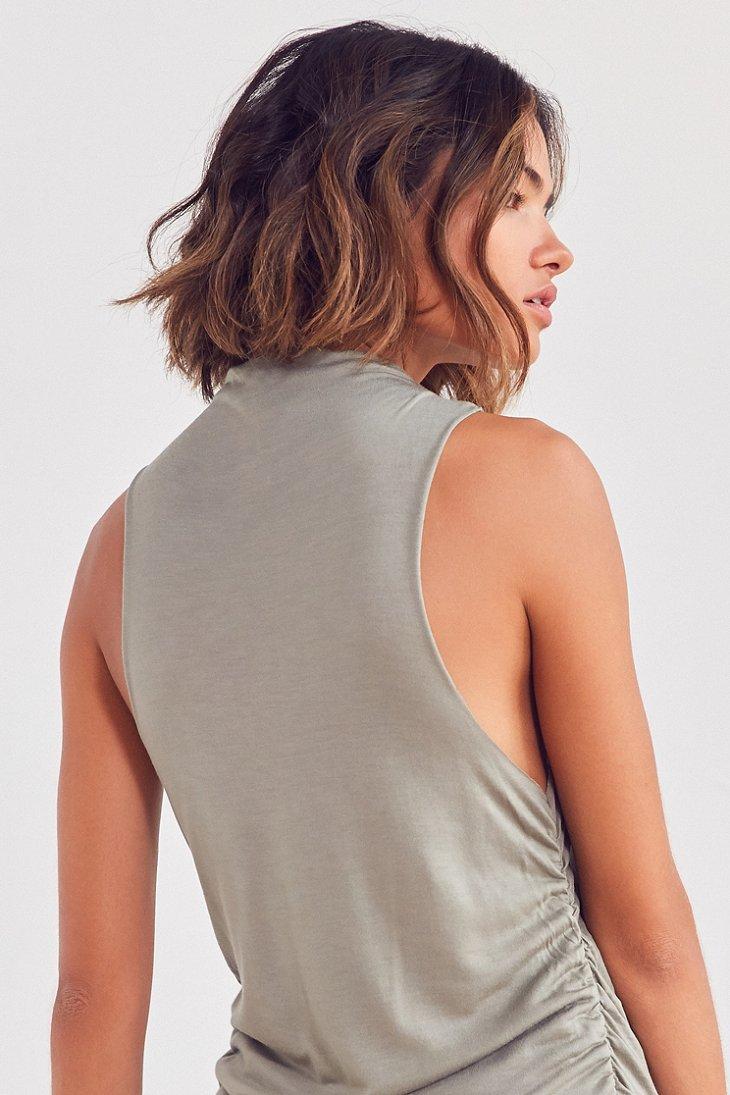 Download Project Social T Mock Neck Ruched Tank Top in Green - Lyst