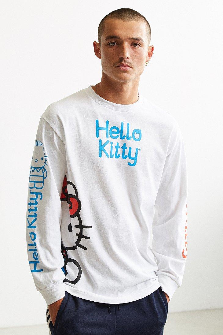 Urban Outfitters Hello Kitty Long Sleeve Tee in White for Men | Lyst