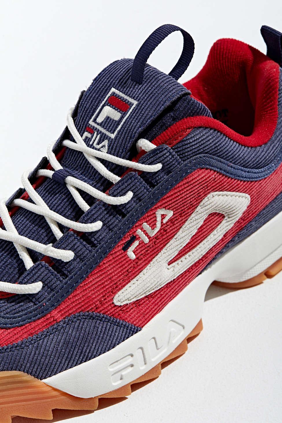 Fila Disruptor Ii Corduroy Sneaker in Red for Men | Lyst