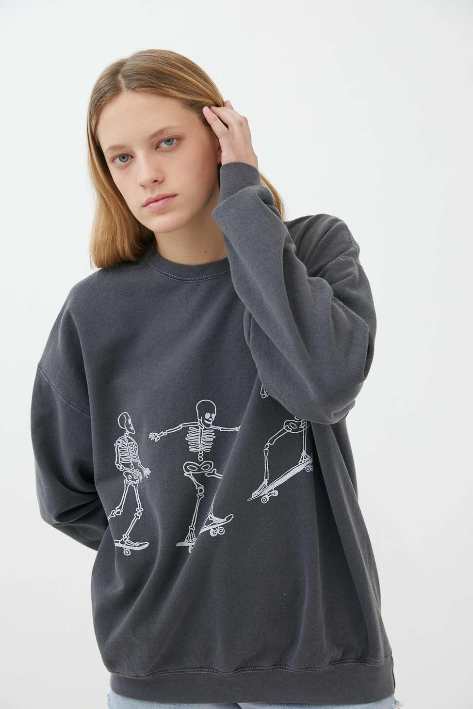 Skateboard skeleton sweatshirt sale