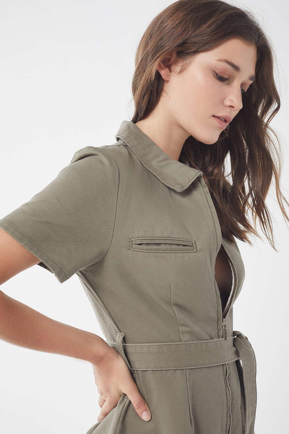 uo hello sunshine denim romper