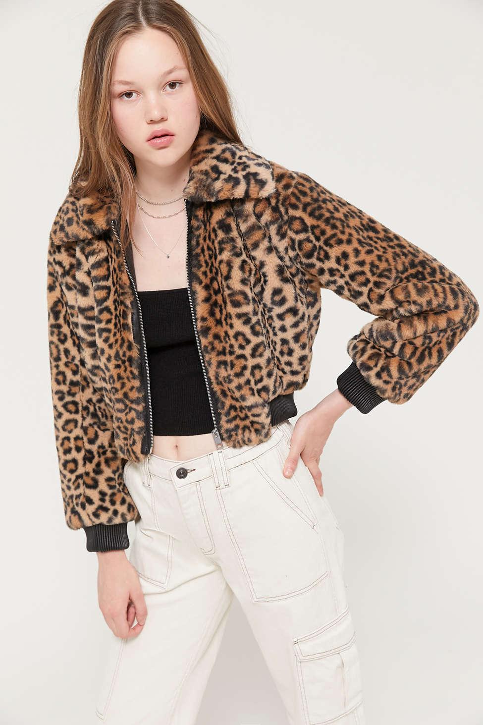 leopard bomber jacket womens