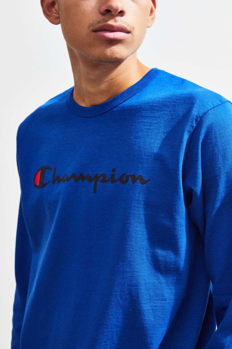 champion script ink long sleeve tee