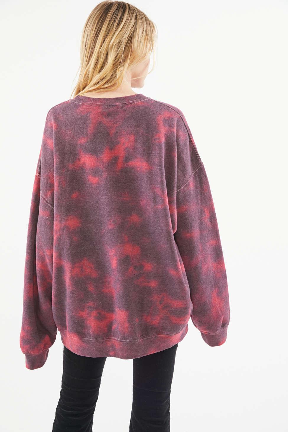 Urban Outfitters Def Leppard Pyromania Tie-dye Crew Neck Sweatshirt | Lyst