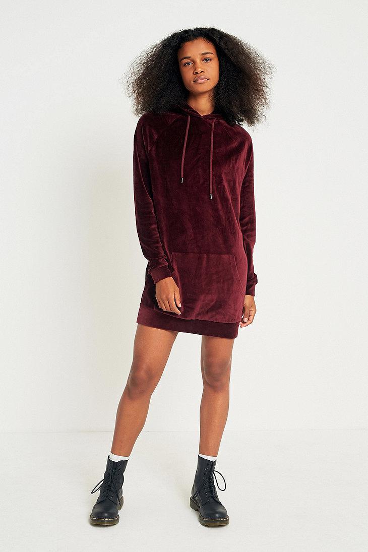 velour hoodie dress