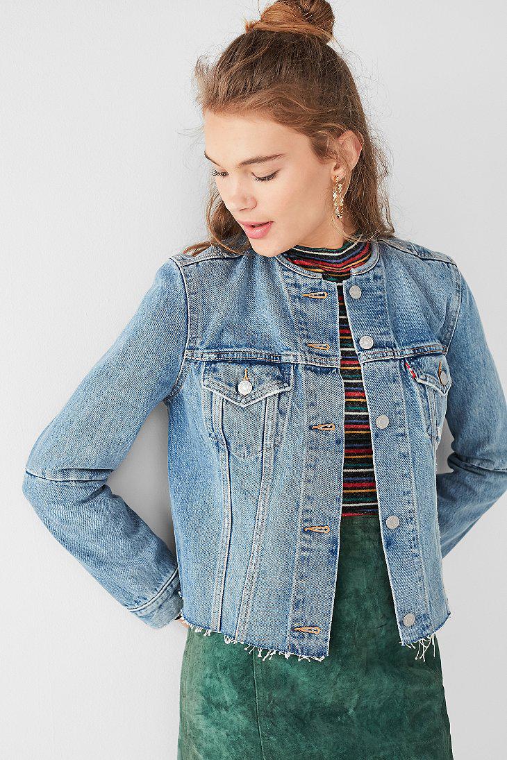 Levi's Altered Collarless Denim Jacket 