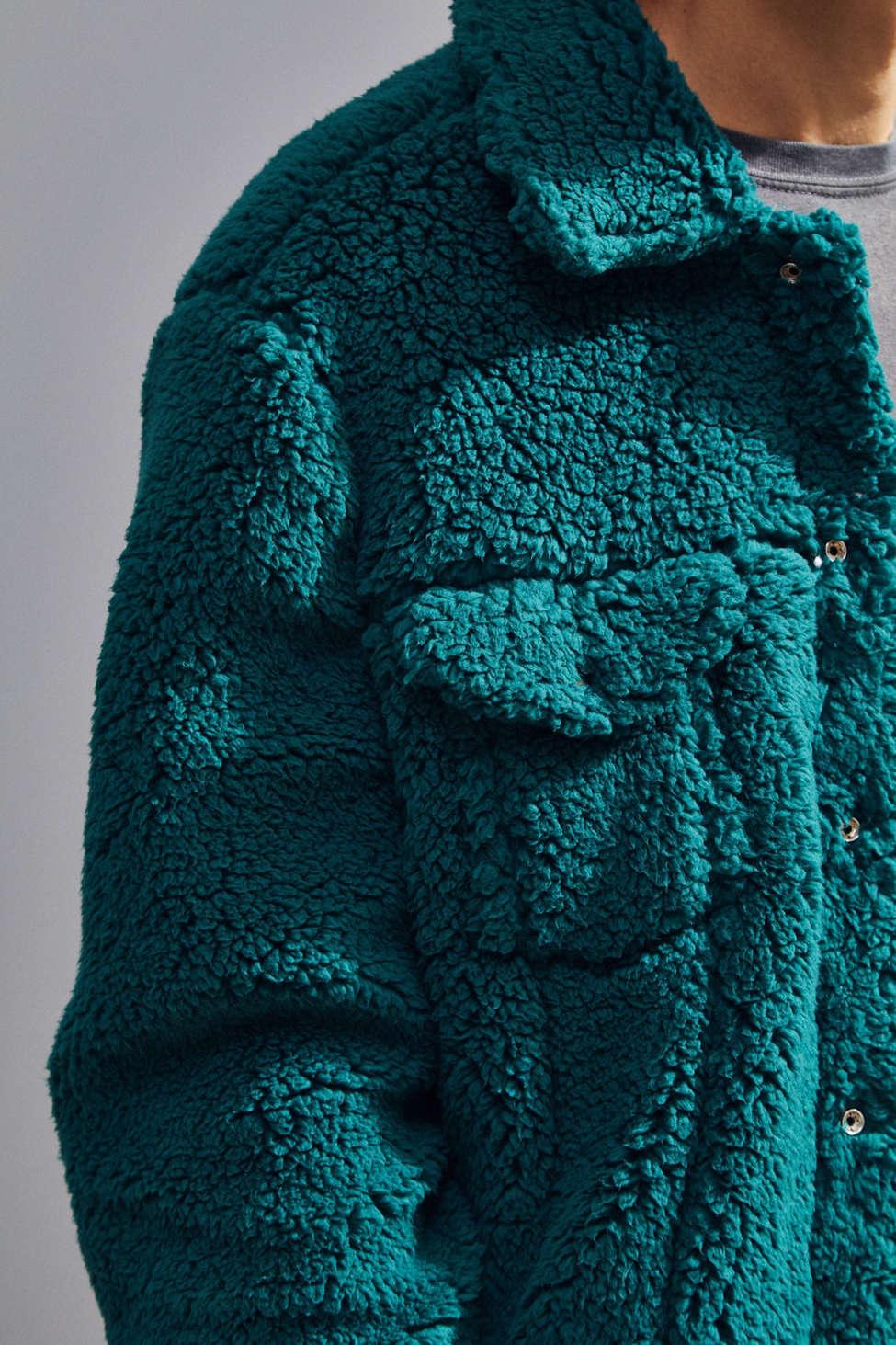 uo sherpa exterior trucker jacket