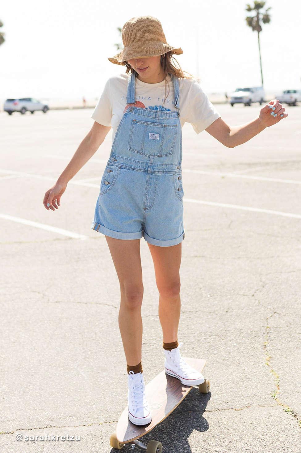 levis vintage denim shortalls