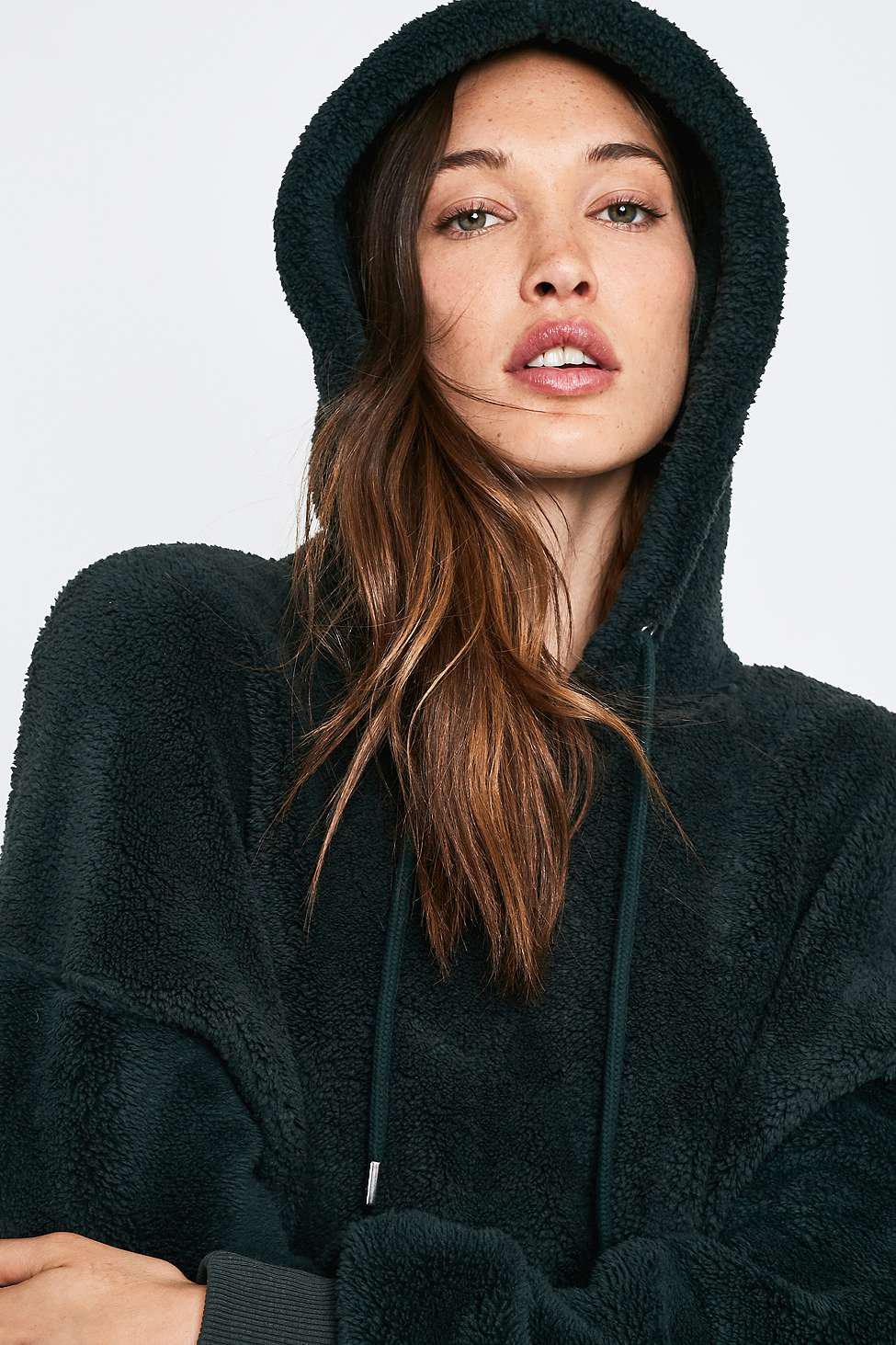 uo super soft teddy hoodie